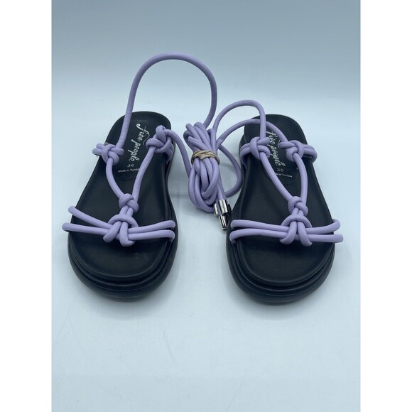 FREE PEOPLE Below Deck Wrap Sandals - Orchid - EU36/US 6 NWOB - Picture 1 of 12